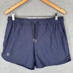 Legends Luka Shorts Mens Large Blue 5" Inseam Drawstring W/ Liner Zip Pocket